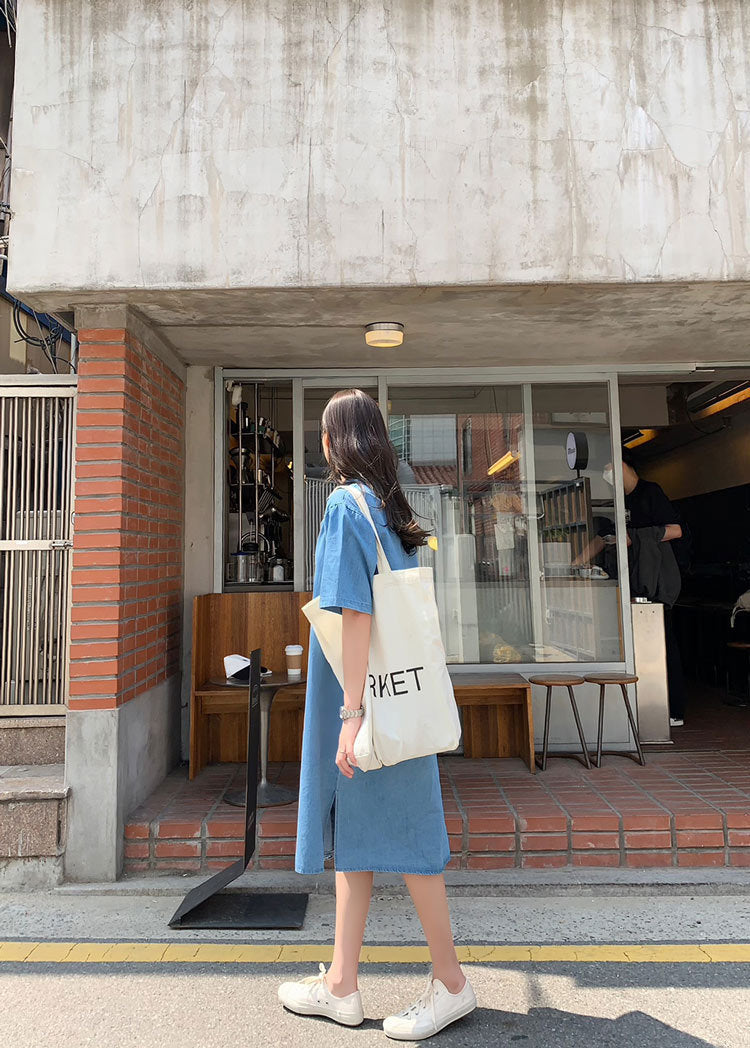 Women's Loose Retro Denim Dress Cardigan