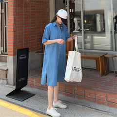 Women's Loose Retro Denim Dress Cardigan